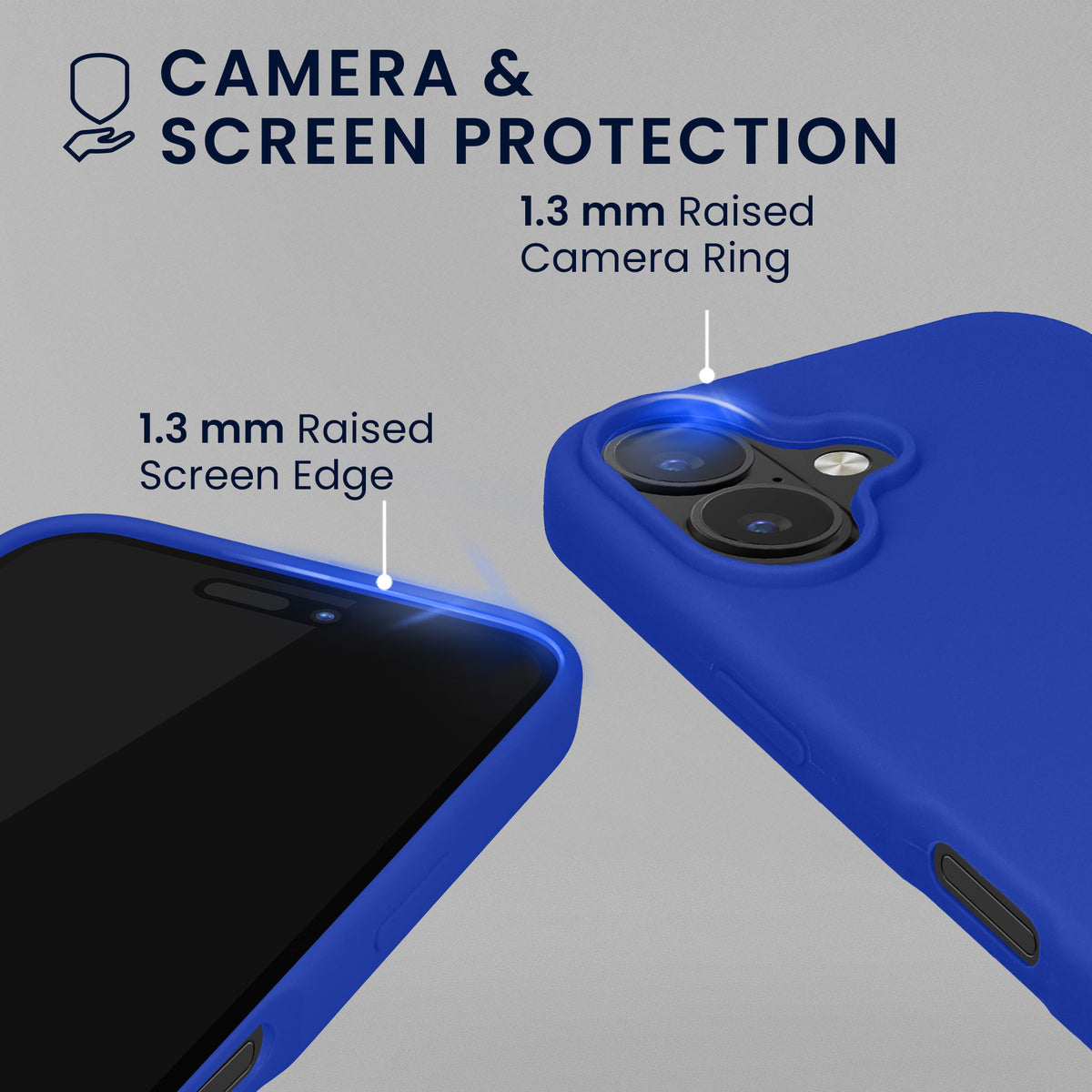 kwmobile Handyhülle mit 2x Displayschutzfolien kompatibel mit Apple iPhone 16 Hülle - Screen Protector aus gehärtetem Glas - kabelloses Laden - Baltik Blau Baltik Blau