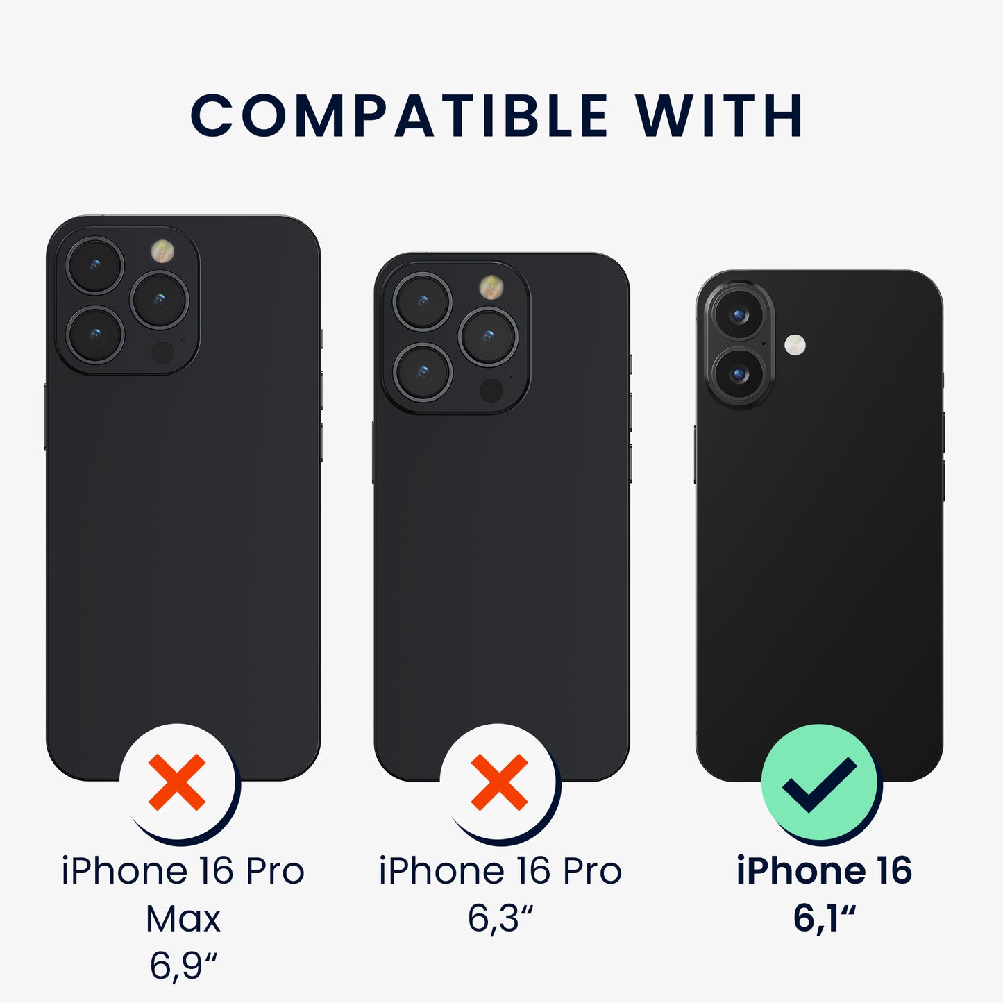 kwmobile Handyhülle mit 2x Displayschutzfolien kompatibel mit Apple iPhone 16 Hülle - Screen Protector aus gehärtetem Glas - kabelloses Laden - Baltik Blau Baltik Blau
