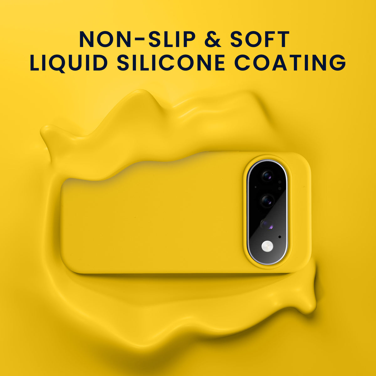 kwmobile Handyhülle mit 2x Displayschutzfolien kompatibel mit Google Pixel 11 Pro XL Hülle - Screen Protector aus gehärtetem Glas - kabelloses Laden - Strahlend Gelb Strahlend Gelb