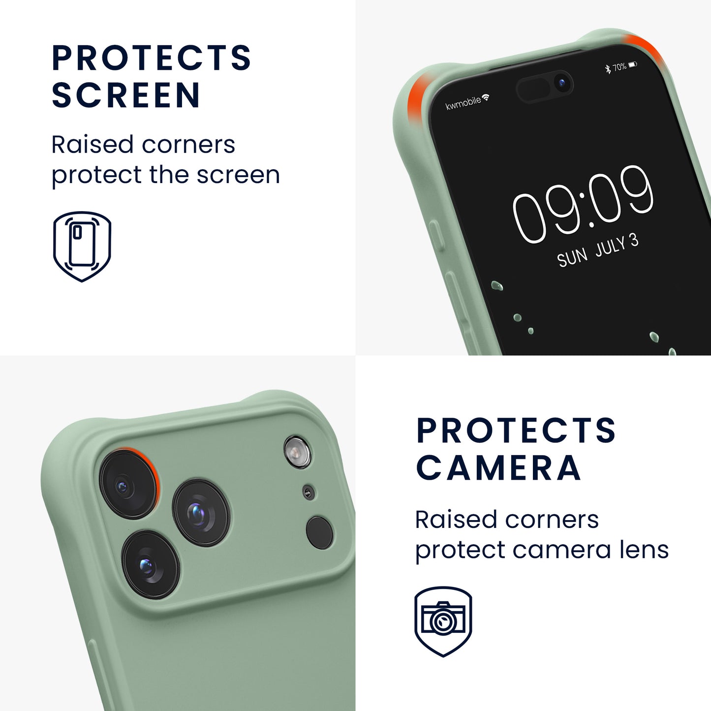 kwmobile Necklace Case kompatibel mit Apple iPhone 17 Pro Max Hülle - Cover mit Kordel zum Umhängen - Silikon Schutzhülle Graugrün Graugrün