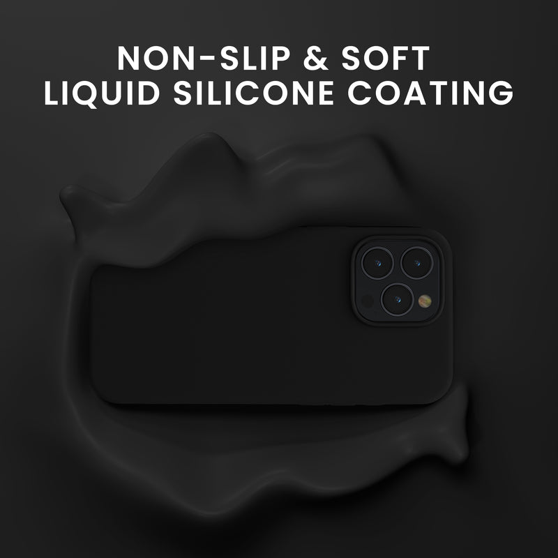kwmobile Handyhülle mit 2x Displayschutzfolien kompatibel mit Apple iPhone 16 Pro Max Hülle - Screen Protector aus gehärtetem Glas - kabelloses Laden - Schwarz Schwarz