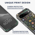 kwmobile kristallklares Hardcase kompatibel mit Google Pixel 11 Hülle - kompatibel mit MagSafe - Acryl-Hülle mit TPU Case - Zauberhafte Blumen Gelb  [dsg01]