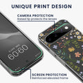 kwmobile kristallklares Hardcase kompatibel mit Google Pixel 11 Pro Hülle - kompatibel mit MagSafe - Acryl-Hülle mit TPU Case - Zauberhafte Blumen Gelb  [dsg01]