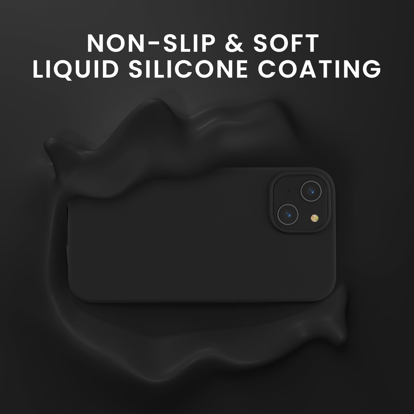 kwmobile Handyhülle mit 2x Displayschutzfolien kompatibel mit Apple iPhone 14 Hülle - Screen Protector aus gehärtetem Glas - kabelloses Laden - Schwarz Schwarz