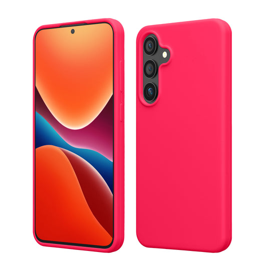 kwmobile Handyhülle für Samsung Galaxy S24 Hülle - Case Silikon - Kabelloses Laden - Schutzhülle Cover in Neon Pink Neon Pink  