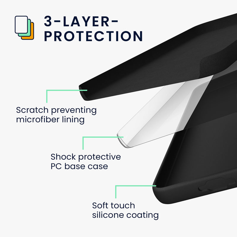 kwmobile Handyhülle für Samsung Galaxy S24 Plus Hülle - Case Silikon - Kabelloses Laden - Schutzhülle Cover