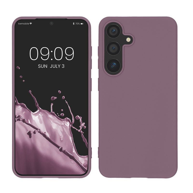 kwmobile Handyhülle für Samsung Galaxy S25 Hülle - TPU Case - Kabelloses Laden - Schutzhülle Cover in Baltik Blau Baltik Blau  