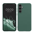 kwmobile Handyhülle für Samsung Galaxy S23 FE Hülle - TPU Case - Kabelloses Laden - Schutzhülle Cover in Tannengrün Tannengrün  