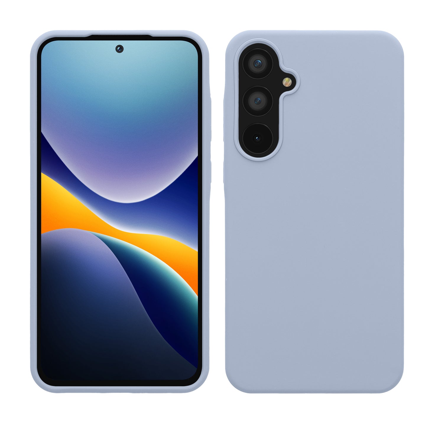 kwmobile Handyhülle für Samsung Galaxy A55 5G Hülle - Case Silikon - Kabelloses Laden - Schutzhülle Cover in Hellblau matt Hellblau matt  