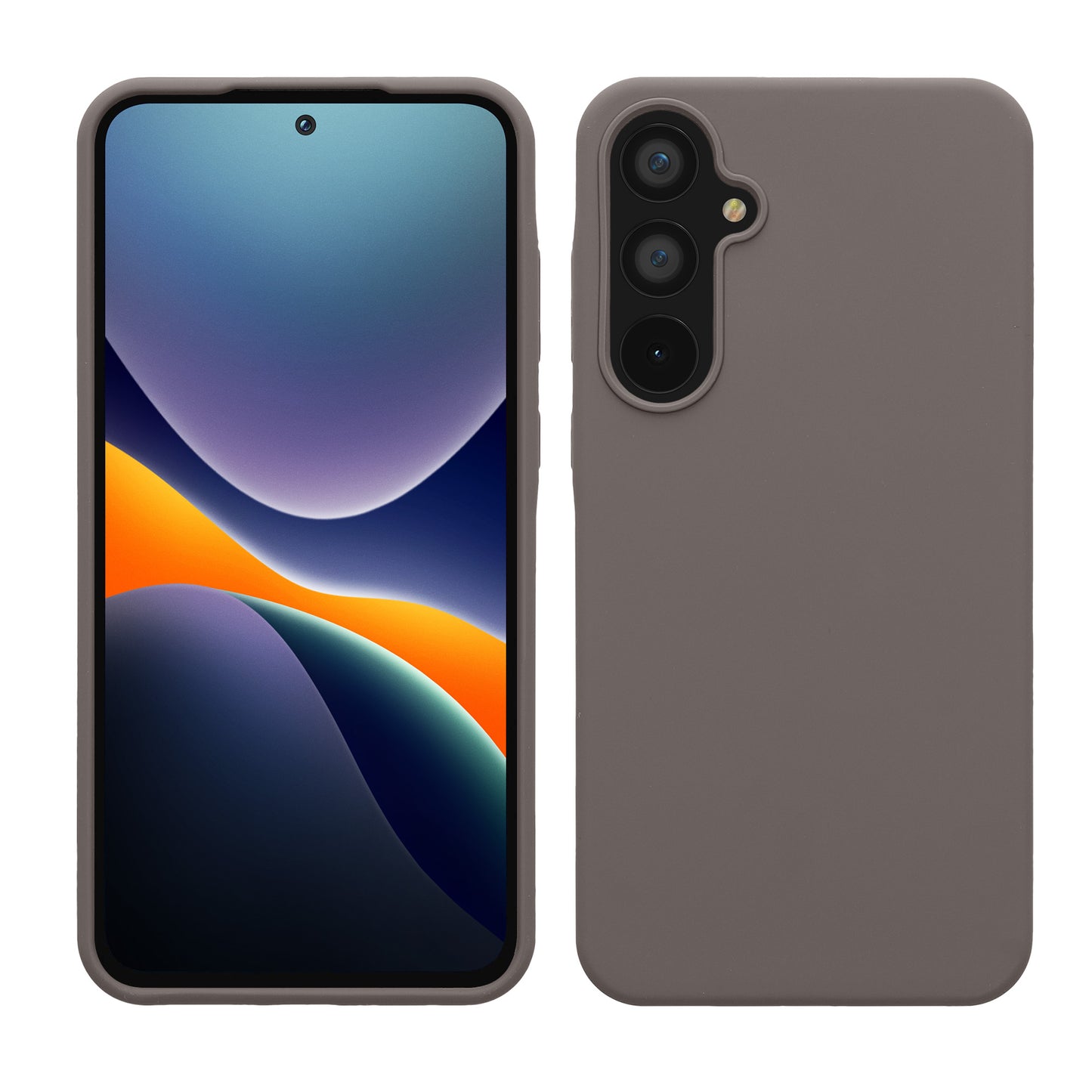 kwmobile Handyhülle für Samsung Galaxy A55 5G Hülle - Case Silikon - Kabelloses Laden - Schutzhülle Cover in Stone Dust Stone Dust  