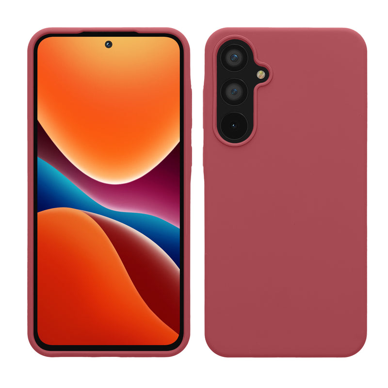 kwmobile Handyhülle für Samsung Galaxy A55 5G Hülle - Case Silikon - Kabelloses Laden - Schutzhülle Cover in Dark Rose Dark Rose  