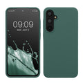 kwmobile Handyhülle für Samsung Galaxy A55 5G Hülle - Case Silikon - Kabelloses Laden - Schutzhülle Cover in Tannengrün Tannengrün  