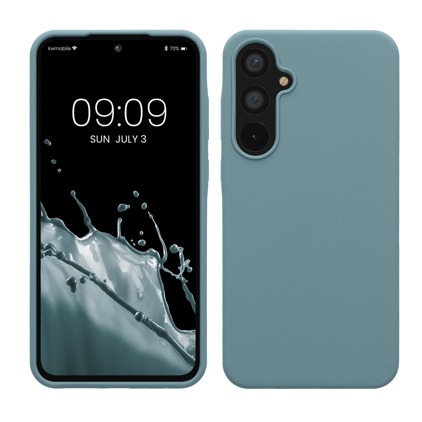 kwmobile Handyhülle für Samsung Galaxy A55 5G Hülle - Case Silikon - Kabelloses Laden - Schutzhülle Cover in Antique Stone Antique Stone  