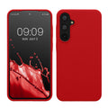 kwmobile Handyhülle für Samsung Galaxy A55 5G Hülle - Case Silikon - Kabelloses Laden - Schutzhülle Cover in Klassisch Rot Klassisch Rot  