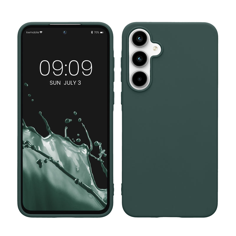 kwmobile Handyhülle für Samsung Galaxy A55 5G Hülle - TPU Case - Kabelloses Laden - Schutzhülle Cover in Blaugrün Blaugrün  
