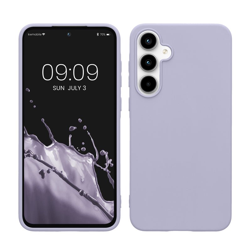 kwmobile Handyhülle für Samsung Galaxy A55 5G Hülle - TPU Case - Kabelloses Laden - Schutzhülle Cover in Pastell Lavendel Pastell Lavendel  