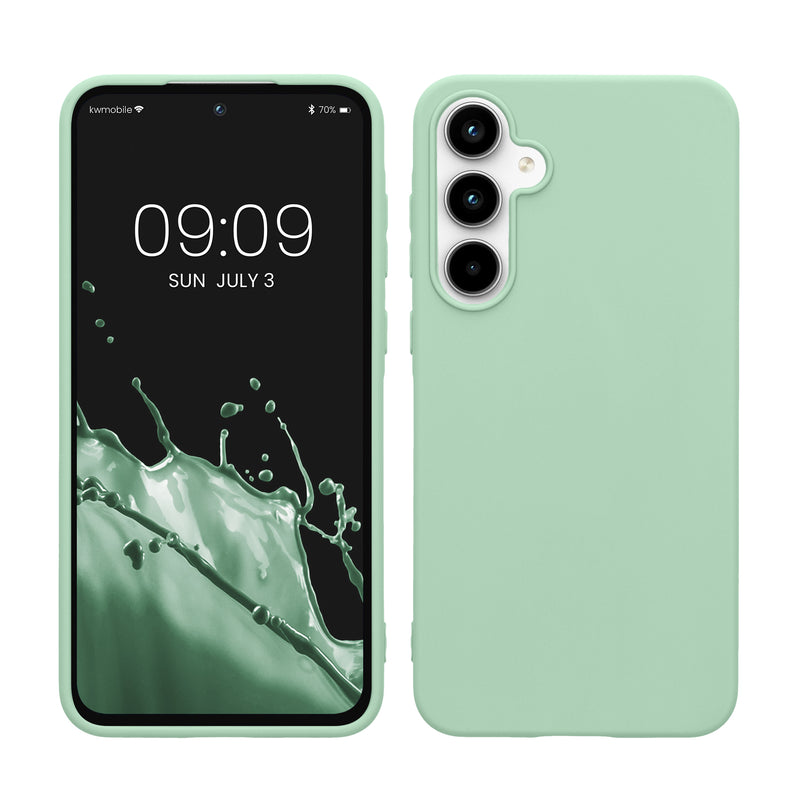 kwmobile Handyhülle für Samsung Galaxy A55 5G Hülle - TPU Case - Kabelloses Laden - Schutzhülle Cover in Mintgrün matt Mintgrün matt  