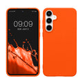 kwmobile Handyhülle für Samsung Galaxy A55 5G Hülle - TPU Case - Kabelloses Laden - Schutzhülle Cover in Neon Orange Neon Orange  