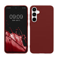 kwmobile Handyhülle für Samsung Galaxy A55 5G Hülle - TPU Case - Kabelloses Laden - Schutzhülle Cover in Tawny Red Tawny Red  
