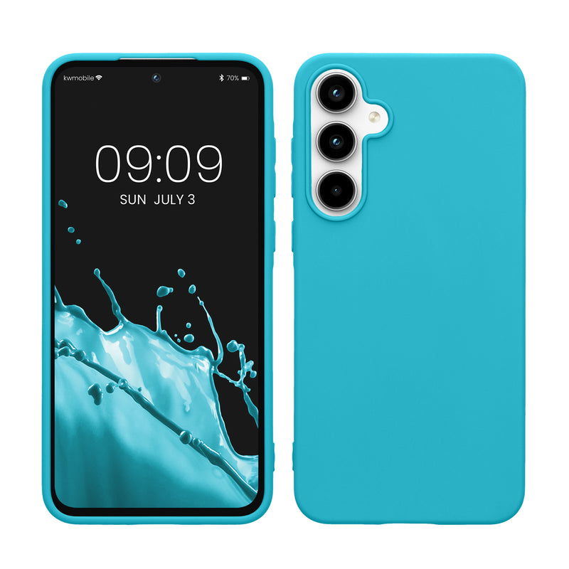 kwmobile Handyhülle für Samsung Galaxy A55 5G Hülle - TPU Case - Kabelloses Laden - Schutzhülle Cover in Cool Glacier Cool Glacier  