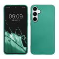 kwmobile Handyhülle für Samsung Galaxy A55 5G Hülle - Silikon Case metallisch schimmernd - Schutzhülle Cover - Metallic Dunkelgrün Metallic Dunkelgrün  