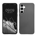 kwmobile Handyhülle für Samsung Galaxy A55 5G Hülle - Silikon Case metallisch schimmernd - Schutzhülle Cover - Metallic Grau Metallic Grau  