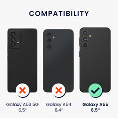 kwmobile Handyhülle für Samsung Galaxy A55 5G Hülle - Case mit TPU Bumper - Stoßfestes Hardcase - Schutzhülle Cover