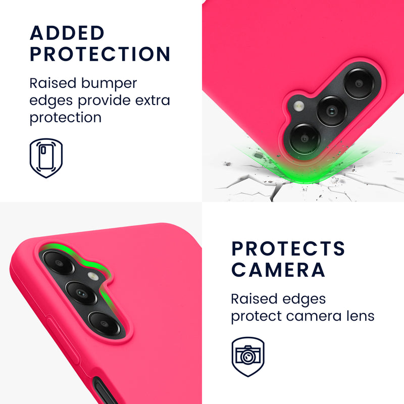 Samsung Galaxy A05s Silikon Handyhülle Neon Pink