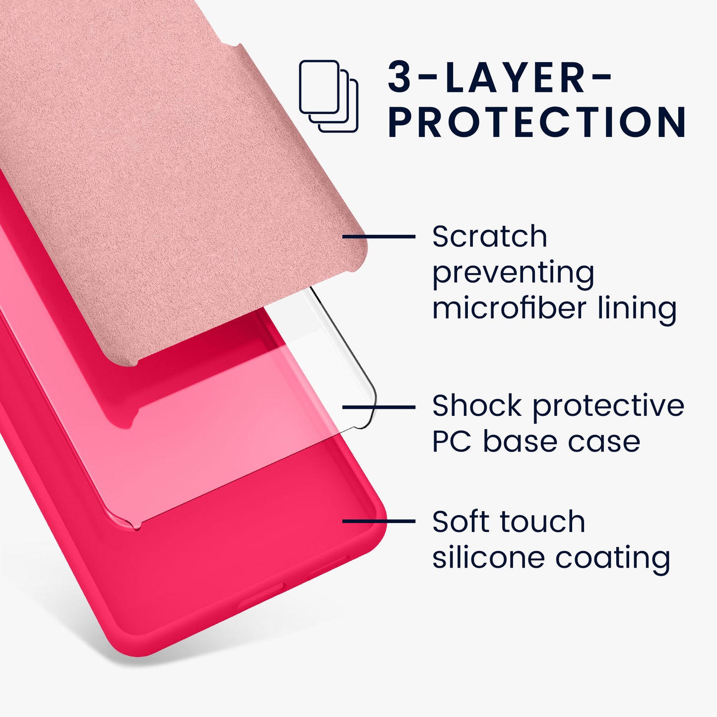 Samsung Galaxy A05s Silikon Handyhülle Neon Pink