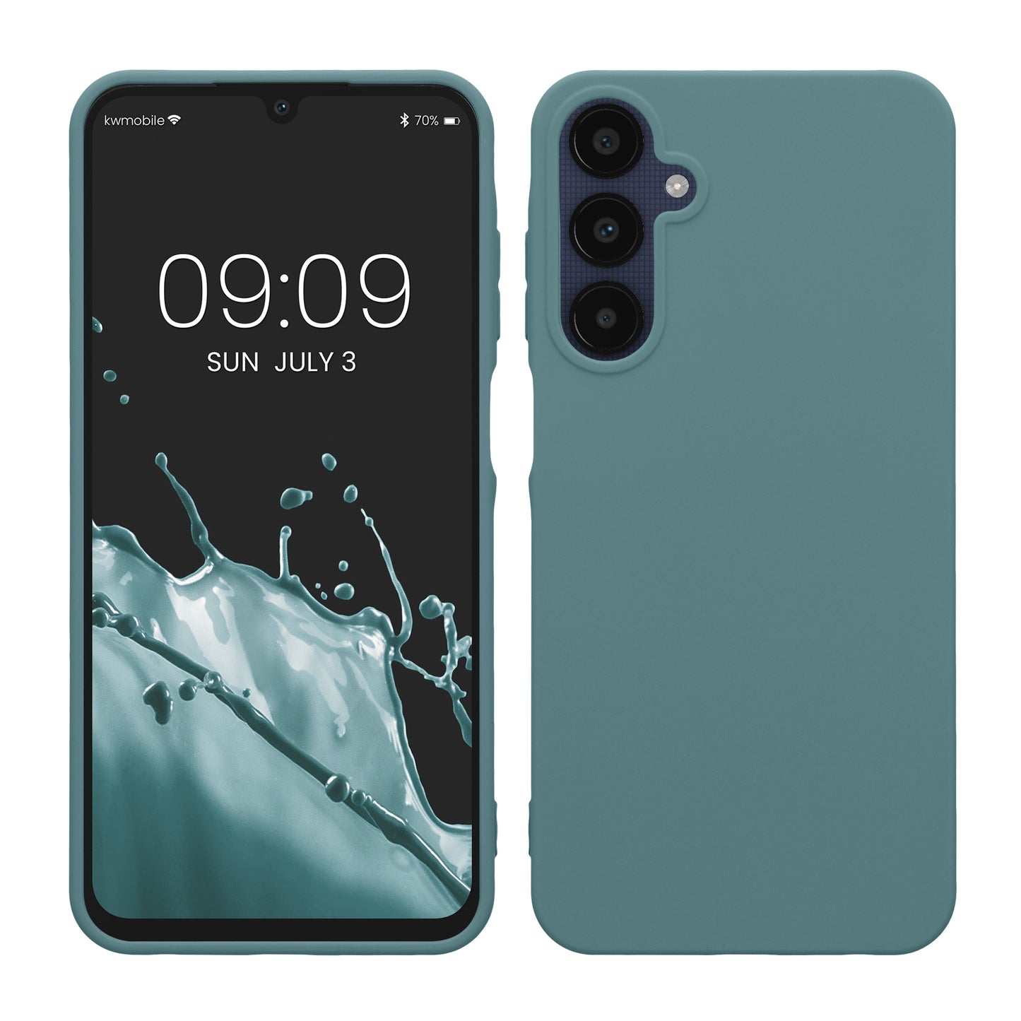 kwmobile Handyhülle für Samsung Galaxy A25 Hülle - TPU Case - Kabelloses Laden - Schutzhülle Cover in Arctic Night Arctic Night  