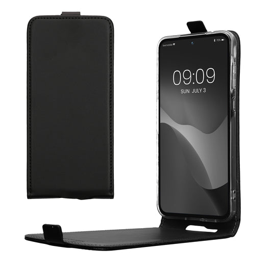 kwmobile Schutzhülle kompatibel mit Samsung Galaxy A55 5G - Hülle Handy - Flip Case Handyhülle Schwarz Schwarz  