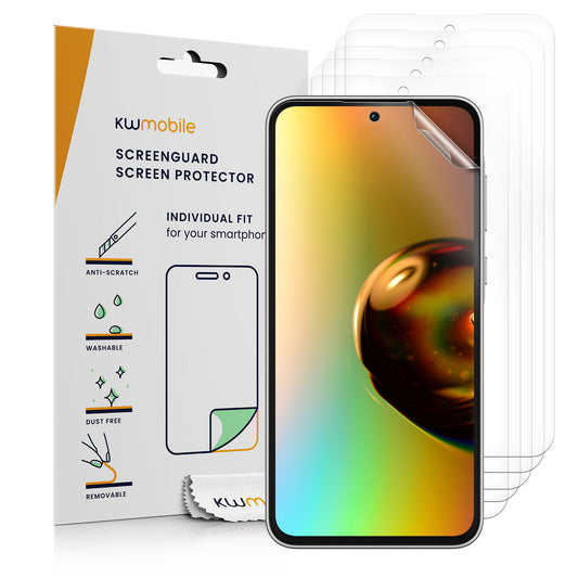 kwmobile 6x Displayschutzfolie kompatibel mit Samsung Galaxy A35 Folie - klare Schutzfolien Set in transparent Transparent  