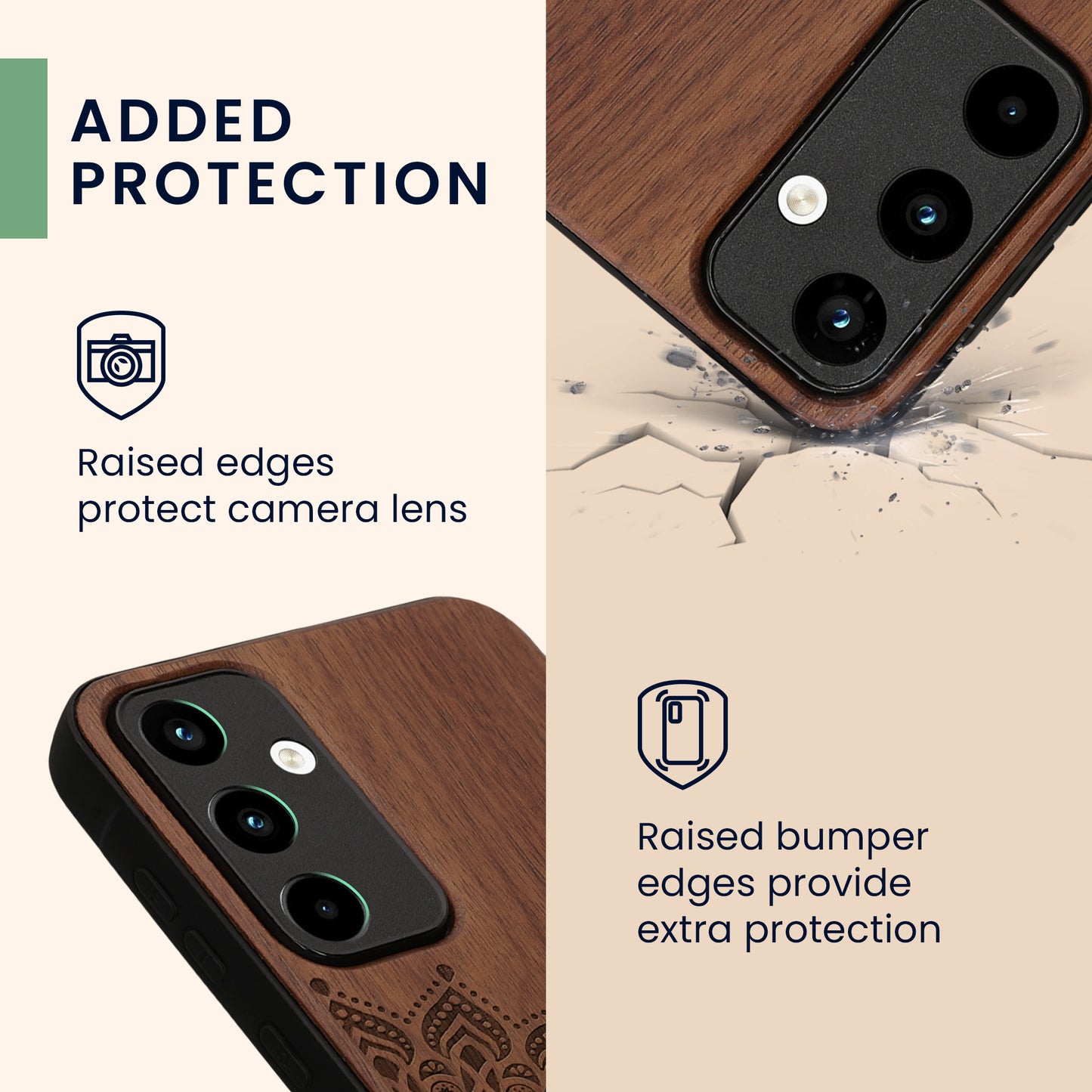 kwmobile Handyhülle für Samsung Galaxy A55 5G - Case mit TPU Bumper - Stoßfestes Hardcase - Schutzhülle Cover
