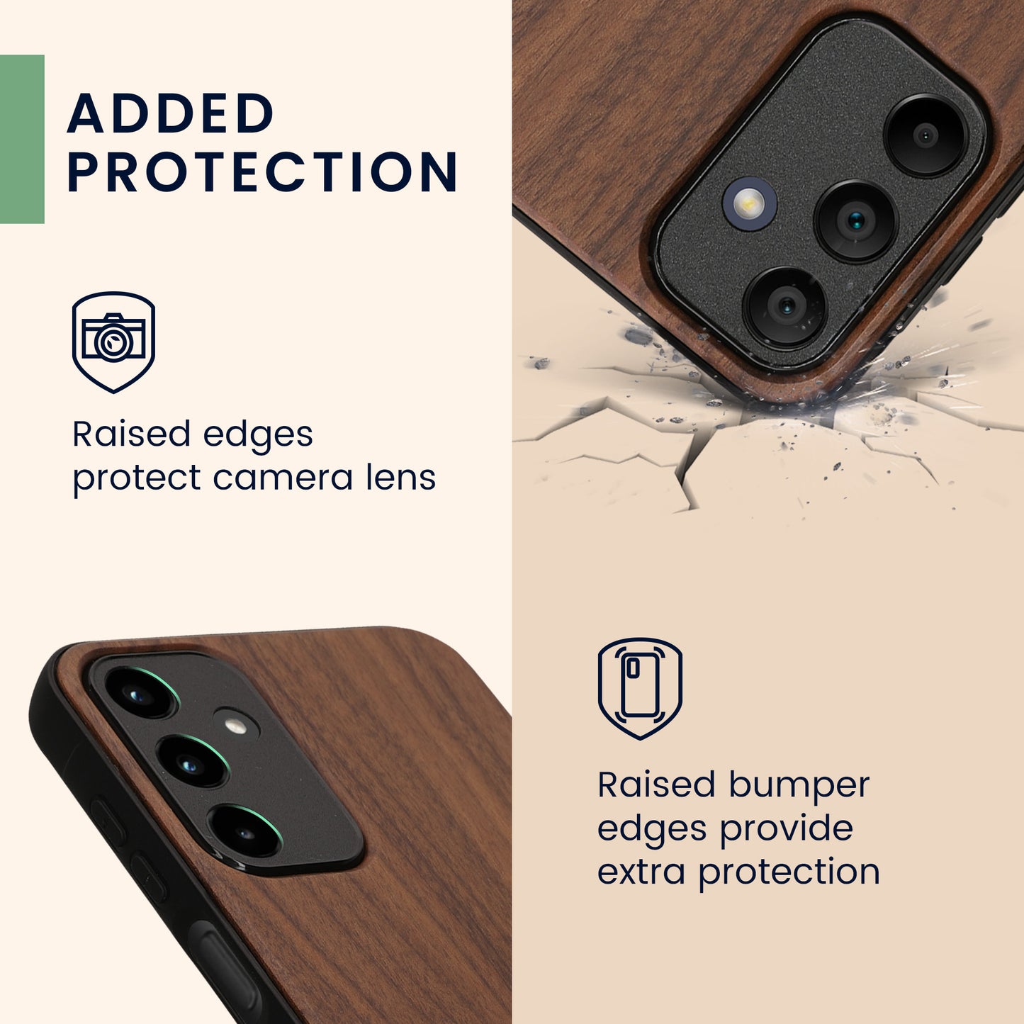 kwmobile Handyhülle für Samsung Galaxy A15 5G - Case mit TPU Bumper - Stoßfestes Hardcase - Schutzhülle Cover