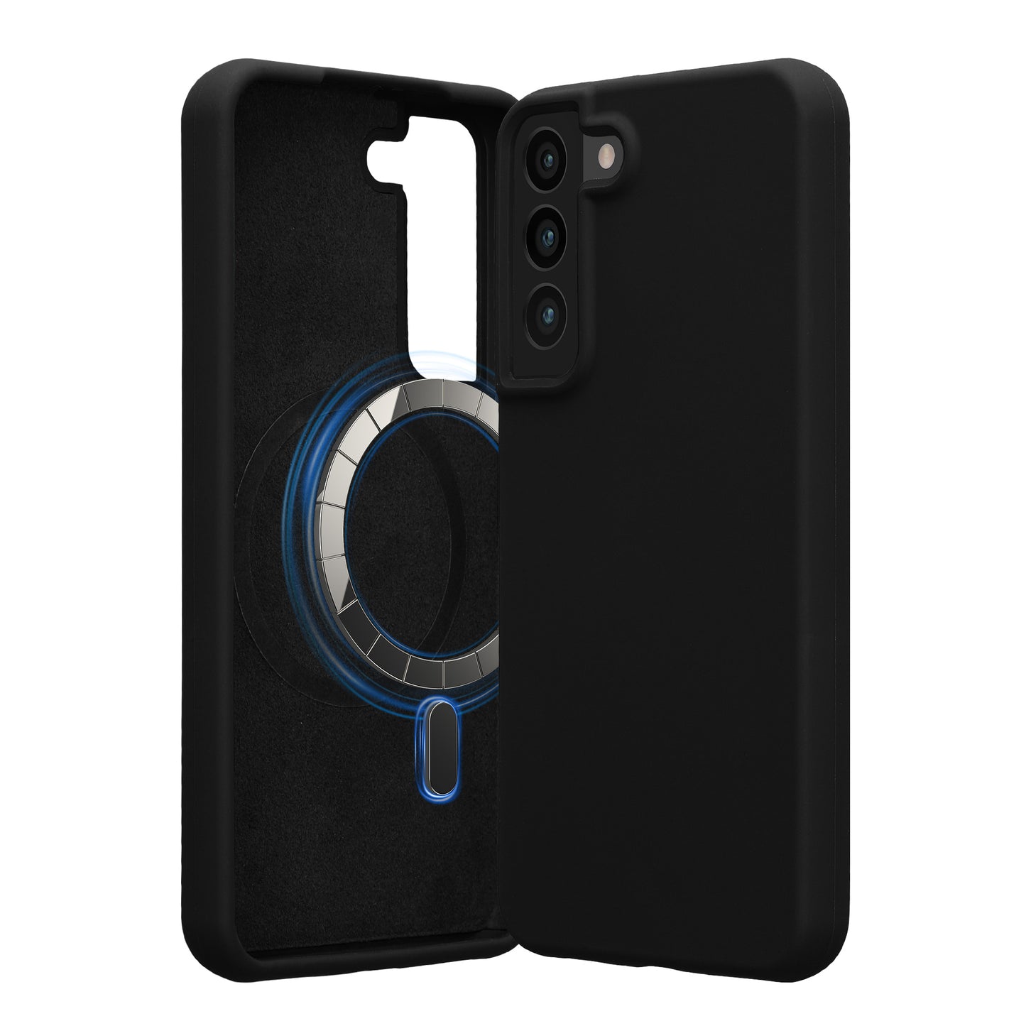 kwmobile Hülle kompatibel mit Samsung Galaxy S22 Plus Hülle - magnetisches Silikon Case kompatibel mit MagSafe - Cover gummiert