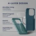 kwmobile Hülle kompatibel mit Samsung Galaxy S23 Hülle - magnetisches Silikon Case kompatibel mit MagSafe - Cover gummiert
