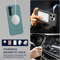 kwmobile Hülle kompatibel mit Samsung Galaxy S23 Hülle - magnetisches Silikon Case kompatibel mit MagSafe - Cover gummiert