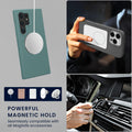 kwmobile Hülle kompatibel mit Samsung Galaxy S24 Ultra Hülle - magnetisches Silikon Case kompatibel mit MagSafe - Cover gummiert