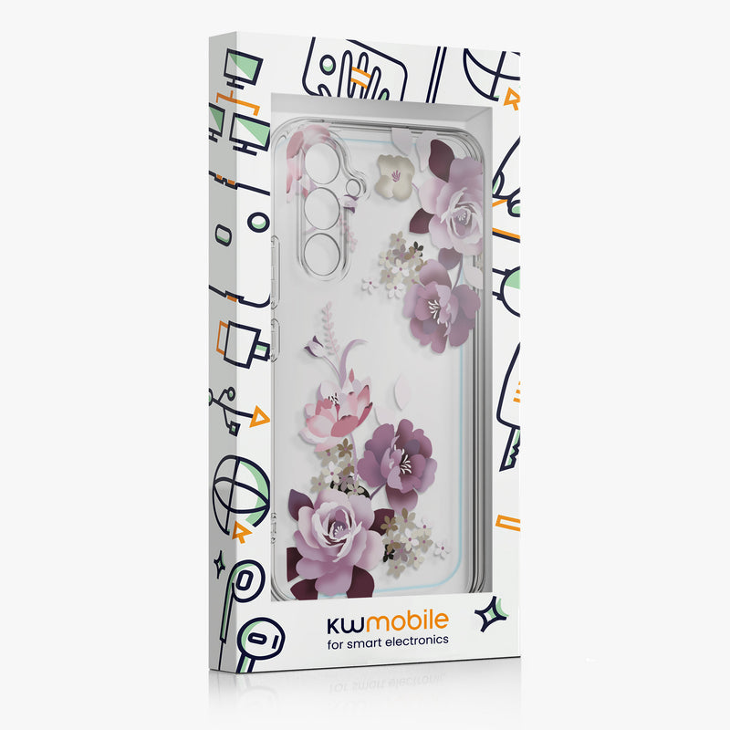 kwmobile Hülle kompatibel mit Samsung Galaxy A54 5G Handyhülle - Silikon Case transparent - Mit Glas Schutzfolie