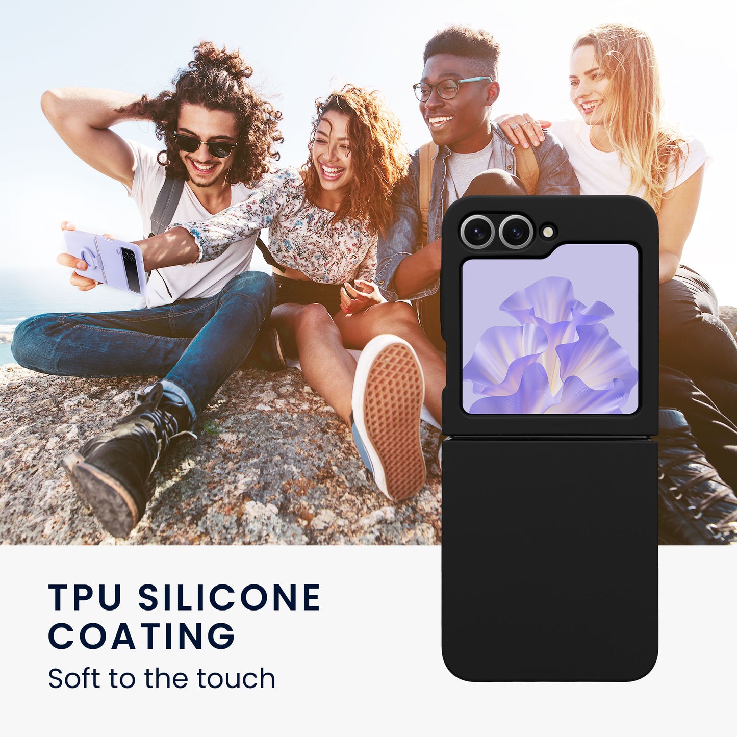 kwmobile Flip Soft Case kompatibel mit Samsung Galaxy Z Flip6 Hülle - Silikon Cover für Foldable Handy - Handyhülle