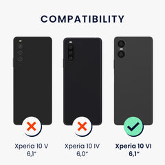 kwmobile Displayschutzfolie kompatibel mit Sony Xperia 10 VI Folie - Transparent - Displayschutz
