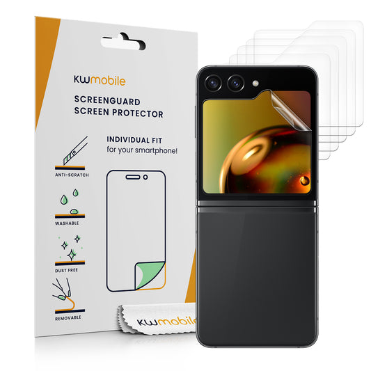 kwmobile 6x Displayschutzfolie kompatibel mit Samsung Galaxy Z Flip5 Folie - klare Schutzfolien Set in transparent Transparent  