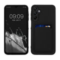 kwmobile Handyhülle für Samsung Galaxy A15 5G Hülle mit Kartenfach - TPU Case - Kabelloses Laden - Schutzhülle Cover in Schwarz Schwarz  