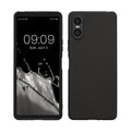 kwmobile Handyhülle für Sony Xperia 10 VI Hülle - TPU Case - Kabelloses Laden - Schutzhülle Cover in Schwarz Schwarz  