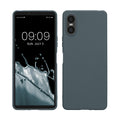 kwmobile Handyhülle für Sony Xperia 10 VI Hülle - TPU Case - Kabelloses Laden - Schutzhülle Cover in Dunkler Schiefer Dunkler Schiefer  