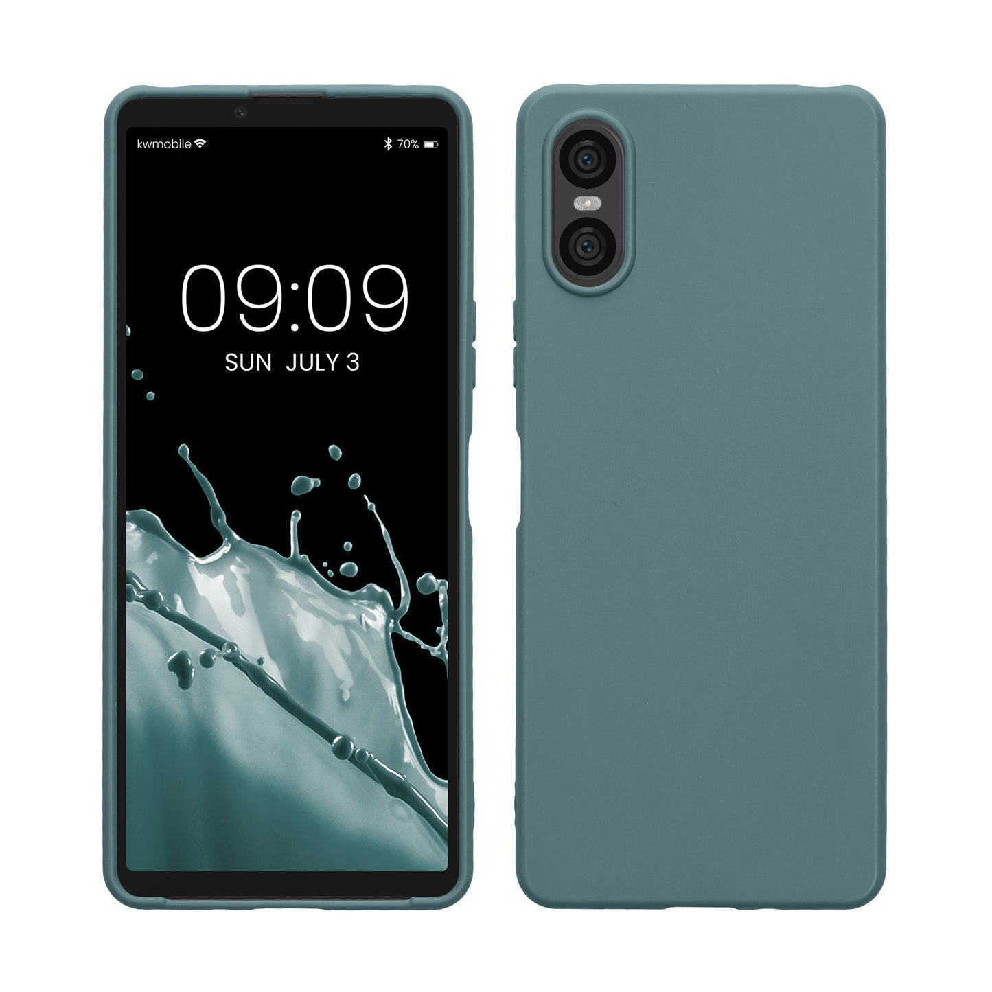 kwmobile Handyhülle für Sony Xperia 10 VI Hülle - TPU Case - Kabelloses Laden - Schutzhülle Cover in Arctic Night Arctic Night  