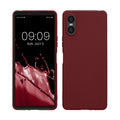 kwmobile Handyhülle für Sony Xperia 10 VI Hülle - TPU Case - Kabelloses Laden - Schutzhülle Cover in Bordeaux Violett Bordeaux Violett  