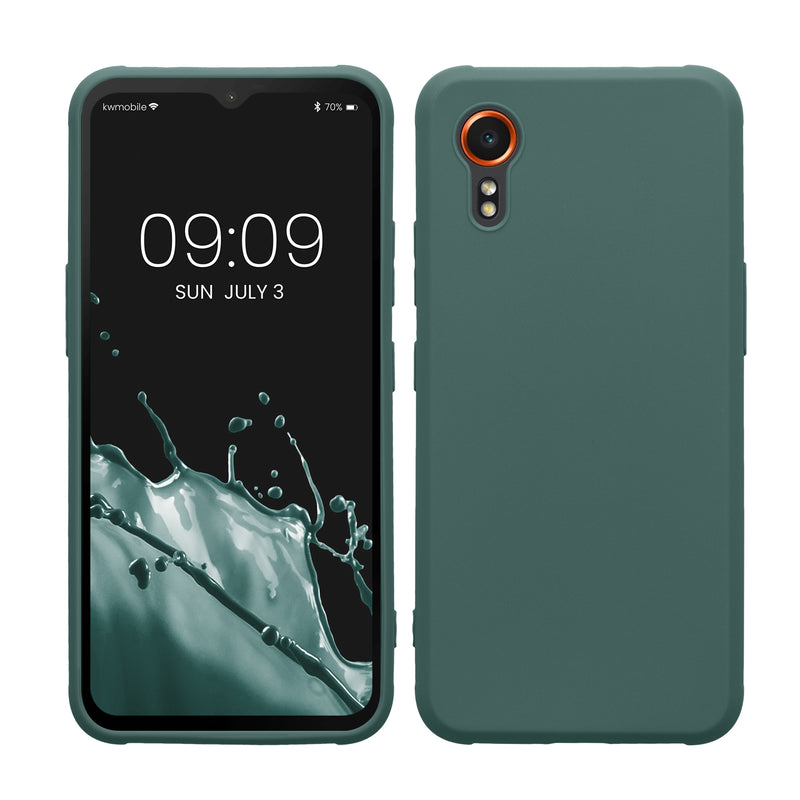 kwmobile Handyhülle für Samsung Galaxy Xcover7 Hülle - TPU Case - Kabelloses Laden - Schutzhülle Cover in Blaugrün Blaugrün  
