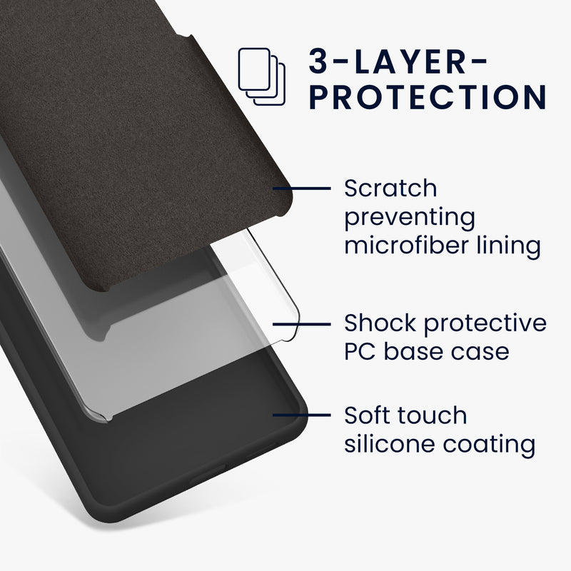 kwmobile Handyhülle für Samsung Galaxy S24 FE Hülle - Case Silikon - Kabelloses Laden - Schutzhülle Cover