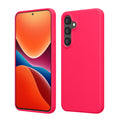 kwmobile Handyhülle für Samsung Galaxy S24 FE Hülle - Case Silikon - Kabelloses Laden - Schutzhülle Cover in Neon Pink Neon Pink  
